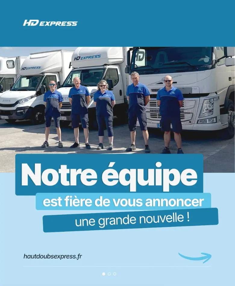 Community management HD Express Création de contenu réseaux sociaux pour HD Express par X-Marques
