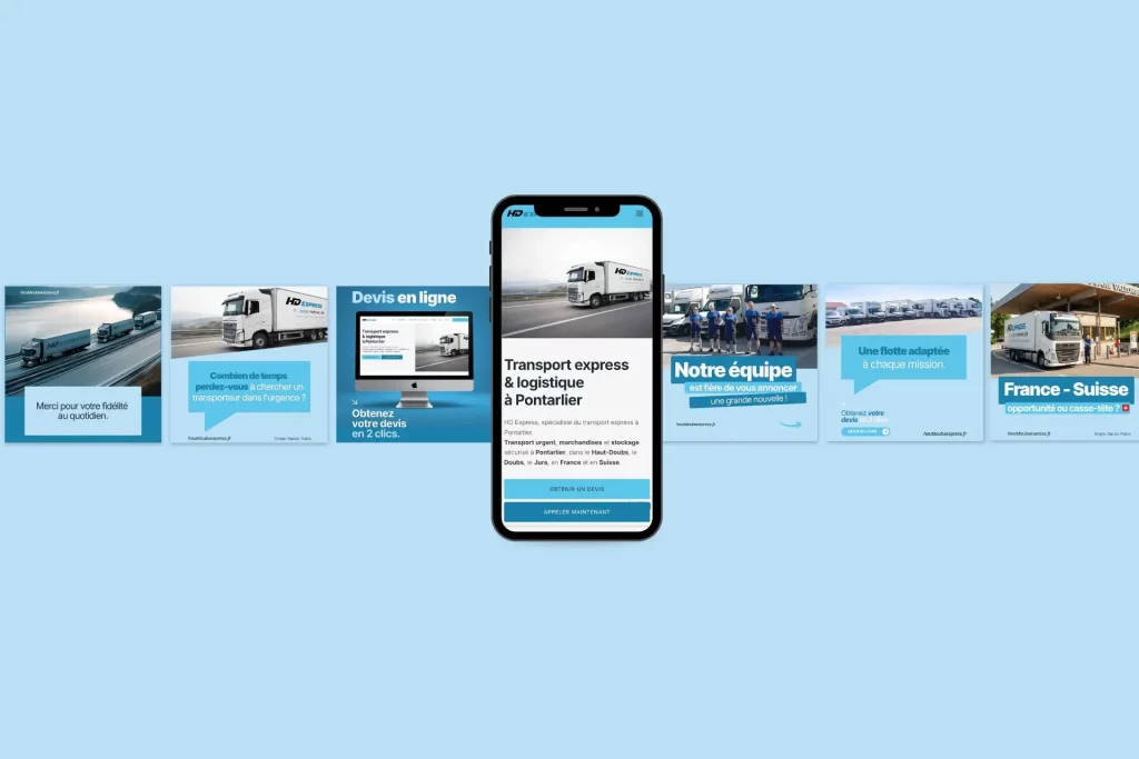 HD Express — Étude de cas : site internet, visibilité locale et communication digitale à Pontarlier