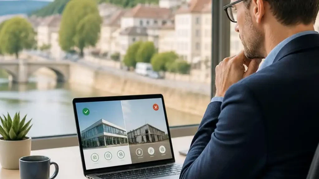 La confiance fait la différence Comparaison entre deux entreprises montrant qu'une présence digitale cohérente inspire davantage confiance qu'une simple visibilité sur Google.